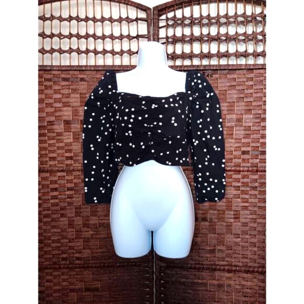 Top Shop Polka Dot Crop Top